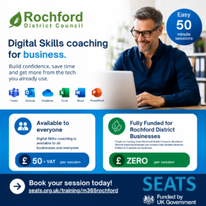 Microsoft 365 1 to 1 Coaching Rochford District Businesses